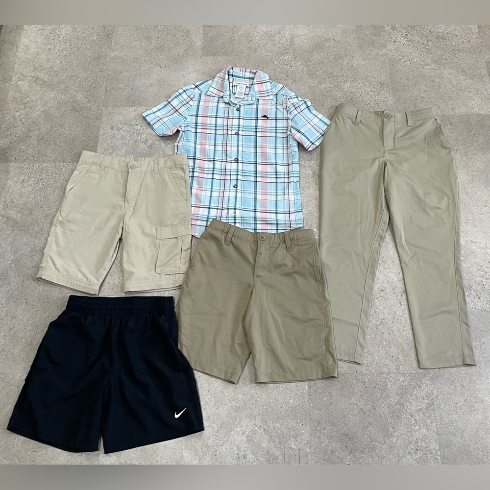 Boys UNDER ARMOUR/NIKE/COLUMBIA/TOMMY BAHAMA Shorts…Pants..Shirt Lot, sz 8